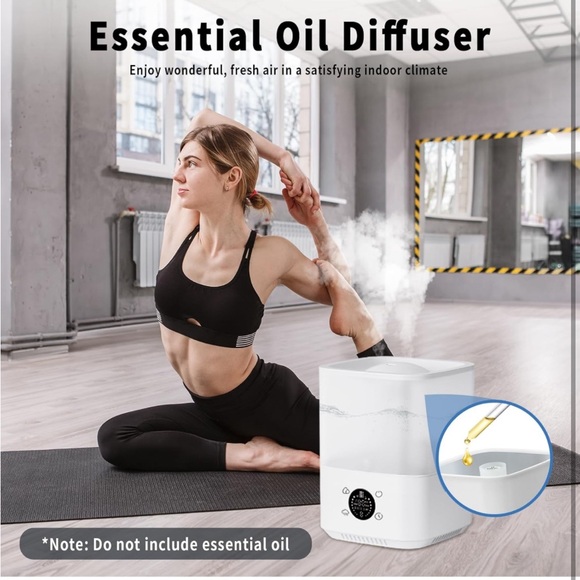 4L Top Fill Quiet Cool Mist Air Humidifier w LED Lights & Auto Shut-Off - Picture 5 of 9